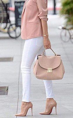 Outfits con tacones rosa palo: Spring Outfits,  Street Style,  Casual Outfits  