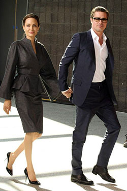 Angelina jolie brad pitt together: couple outfits,  Brad Pitt,  Angelina Jolie  