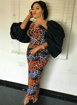 Styles of puff sleeves for ankara: Wedding dress,  Evening gown,  African Dresses,  Aso ebi,  Maxi dress,  Ankara Dresses,  Ankara Gowns  
