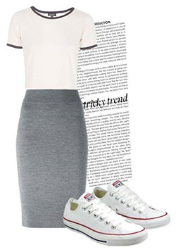 Pencil skirt with sneakers baddie: Pencil skirt,  Falda Tubo,  Church Outfit,  Formal wear  