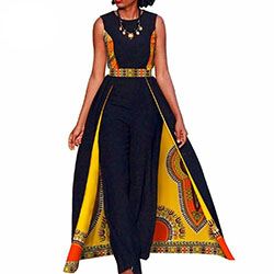 African pants outfits for women: Romper suit,  African Dresses,  Lobola Outfits  