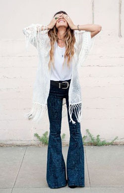 Really great ideas for hippie outfits, Grunge fashion: Bohemian style,  Grunge fashion,  Bootcut Jeans  