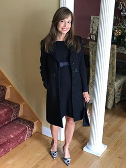 Winter Black Dress Outfit Ideas For Funeral, Little Black Dress With Coat: Formal wear,  Funeral Outfits,  Funeral Dress  