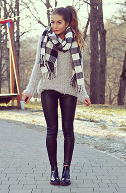 Beautiful & Stylish invierno outfits lindos, Winter clothing: winter outfits,  Lapel pin,  Legging Outfits,  Casual Outfits  