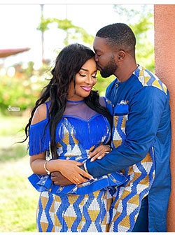 Charming ideas for modele couple, African wax prints: African Dresses,  Kente cloth,  Matching Couple Outfits  