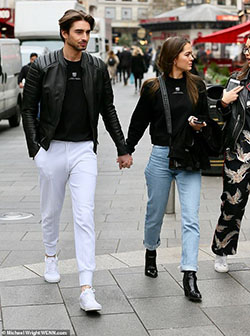 Couple Clothes Ideas, Made in Chelsea, Melissa Tattam: Slim-Fit Pants,  couple outfits,  Casual Outfits  