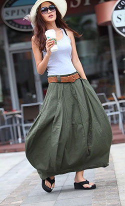Wow dresses stylish long skirts, Long Maxi Skirt: Crop top,  Skirt Outfits,  Harem pants,  Casual Outfits  