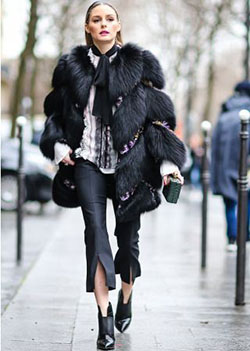 Ravishing tips for luxury street fashion, Paris Fashion Week: Street Style,  Fur clothing,  Fashion week,  Olivia Palermo,  Fur Coat Outfit  