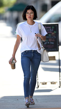 Lucy hale white jeans: Casual Outfits,  Daphne joy,  Lucy Hale  