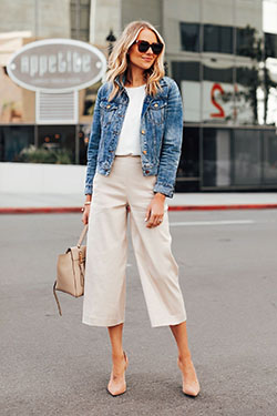 Cropped Pants Outfits Ideas - How To Wear Crop Pants, Three quarter pants, Jeans Fashion: Crop Pants Outfit  