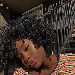 Naturally Beautiful Black Women: Hair Color Ideas,  Hairstyle Ideas,  Jheri Curl,  Brown hair,  Black Women,  Cabelo cacheado,  Black hair  