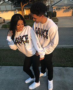 Cute couples matching outfits, Crew neck: Crew neck,  Matching Outfits  