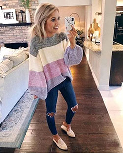 Cute fall outfits for her: Slim-Fit Pants,  Casual Outfits,  Sweaters Outfit  