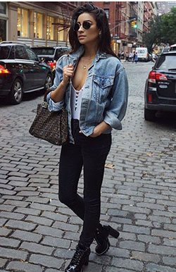 Wonderful images of shay mitchell style, Pretty Little Liars: Jean jacket,  Ashley Benson,  Shay Mitchell,  Street Outfit Ideas  