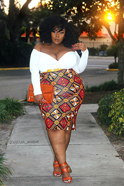 Outfits for charming fashion model, African wax prints: Wedding dress,  Plus size outfit,  Plus-Size Model,  Pencil skirt,  Fitness Model  