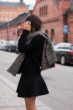 Dresses With Scarves, Fashion blog, Plaid Jacket: fashion blogger,  Scarves Outfits  