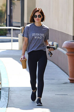 Lucy hale golden state of mind t shirt: Casual Outfits,  Los Angeles,  Lucy Hale  