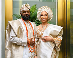 Nigerian Dresses For Nigerian Brides, Wedding reception, Edo people: Wedding reception,  Nigerian Dresses  
