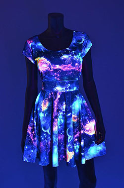 Glow in the dark galaxy dress for teen girls: Glowing Fishnet Outfit,  Glow In Dark,  Neon Dress,  Glow In Night  