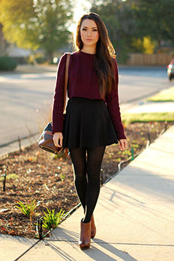 Get my style winter outfits skirts, Winter clothing: winter outfits,  Boot Outfits,  Skater Skirt,  Skirt Outfits,  Board Skirt  