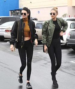 Discover latest ideas for kendall jenner ma 1, Kendall Jenner: Kendall Jenner,  Gigi Hadid,  Los Angeles,  Flight jacket,  Yoga Outfits  