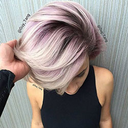 Blonde hair with purple roots: Long hair,  Hair Color Ideas,  Brown hair,  Black hair  