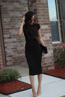 Winter Outfits For Church, Little black dress, Fashion accessory: Cocktail Dresses,  Scoop neck,  Pencil skirt,  Fashion accessory,  Church Outfit,  Casual Outfits  