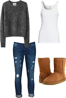 Simple And Cute outfits with uggs, Casual wear: winter outfits,  Snow boot,  Fashion accessory,  Casual Outfits,  Uggs Outfits  