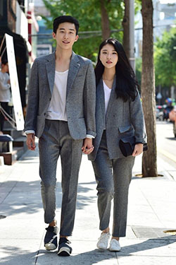 Wonderful ideas for couple outfits korea, Street fashion: Evening gown,  Couple costume,  Matching Formal Outfits,  Formal wear,  Street Style,  Casual Outfits  