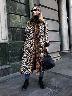 One of the most admired leopard coat, Animal print: Fur clothing,  Animal print,  Fake fur,  Trench coat,  Jacket Outfits  
