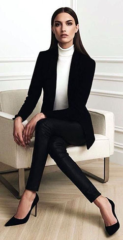 Ravishing tips for professional winter outfits, Casual wear: winter outfits,  High-Heeled Shoe,  Polo neck,  Business casual,  College Outfit Ideas,  Formal wear,  Casual Outfits  