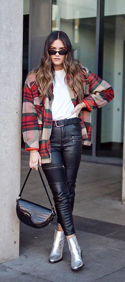 Spring Outfits For Women, Leather jacket: Spring Outfits  