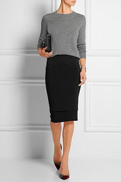 Black pencil skirt office outfit: Business casual,  Pencil skirt,  Informal wear,  Business Outfits  