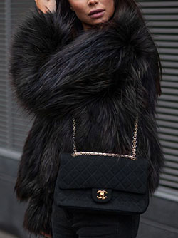 Adorable stuff black fur coat, Fur clothing: Fur clothing,  Fake fur,  Shearling coat,  Fur Coat Outfit  