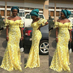 Aso Ebi Styles, Lace Prom Dress: Evening gown,  African Dresses,  Aso ebi,  Aso Ebi Dresses  