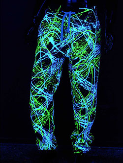 Glow in the dark pant ideas for party: Glowing Fishnet Outfit,  Glow In Dark,  Neon Dress,  Glow In Night  