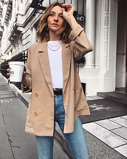 Blonde girls tips for fashion model, Alina Baikova: fashion blogger,  Blazer Outfit  