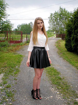 Must try ideas for mini skirt blogspot, Leather Skater Skirt: High-Heeled Shoe,  Skater Skirt,  Skirt Outfits,  Leather skirt,  Mini Skirt  