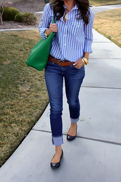 How about these preppy outfit jeans, Casual wear: Ballet flat,  Ann Taylor,  Casual Outfits,  Flat Shoes Outfits  