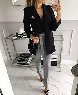 Black blazer instagram outfit, Informal wear: Business casual,  Informal wear,  Capri pants,  evening dress,  Formal wear,  Business Outfits,  Black Blazer  