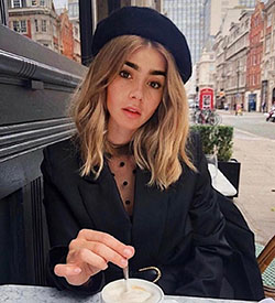 Models choice lily collins blonde, We Heart It: Fashion week,  Blazer Outfit,  Lily Collins,  Photo shoot  