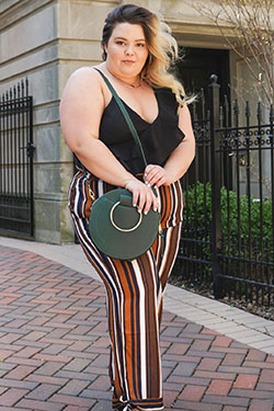 high waisted plus size pants & crop tops: Crop Top Outfits  
