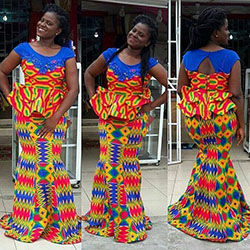 Slit and kaba styles kente: African Dresses,  Kente cloth,  Aso Oke,  Kaba Styles  
