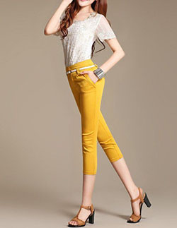 Must Experience these fashion model, Capri pants: Slim-Fit Pants,  Capri pants,  Hot Fashion  