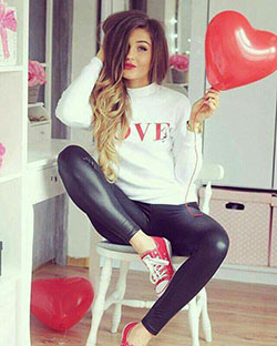 Outfits para san valentin, Leather clothing: Legging Outfits,  Leather clothing  