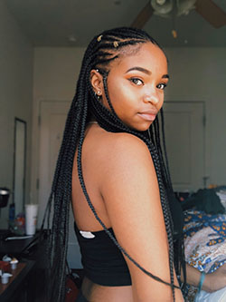 Fulani Braids Hairstyles, Artificial hair integrations, Black hair: Long hair,  Box braids,  Braids Hairstyles,  Fula people,  Black hair  