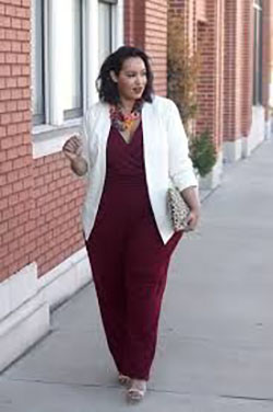 Jumpsuit with blazer plus size: High-Heeled Shoe,  Plus size outfit,  Plus-Size Model,  Formal wear  