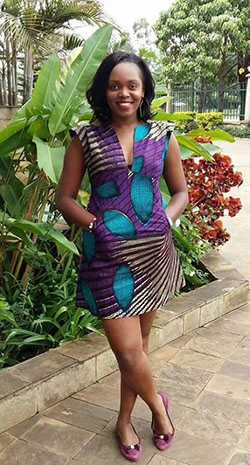 Ankara styles to hide big tummy: African Dresses,  Short Dresses,  Dress printed  