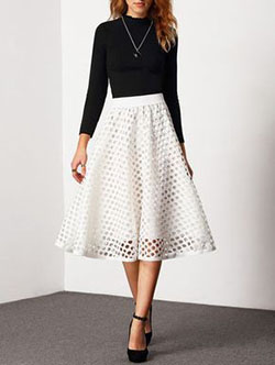 High waisted white skirt, Pencil skirt: High-Heeled Shoe,  Pencil skirt,  Midi Skirt Outfit  