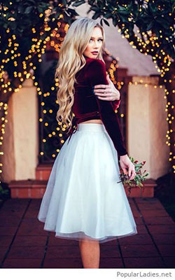 Find more on christmas party outfit, Festive Christmas Party: party outfits,  Christmas Day,  Skater Skirt  